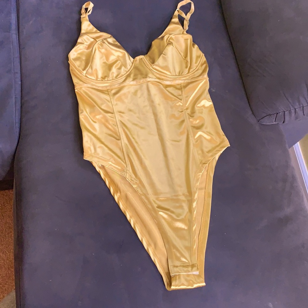 Gold body suit